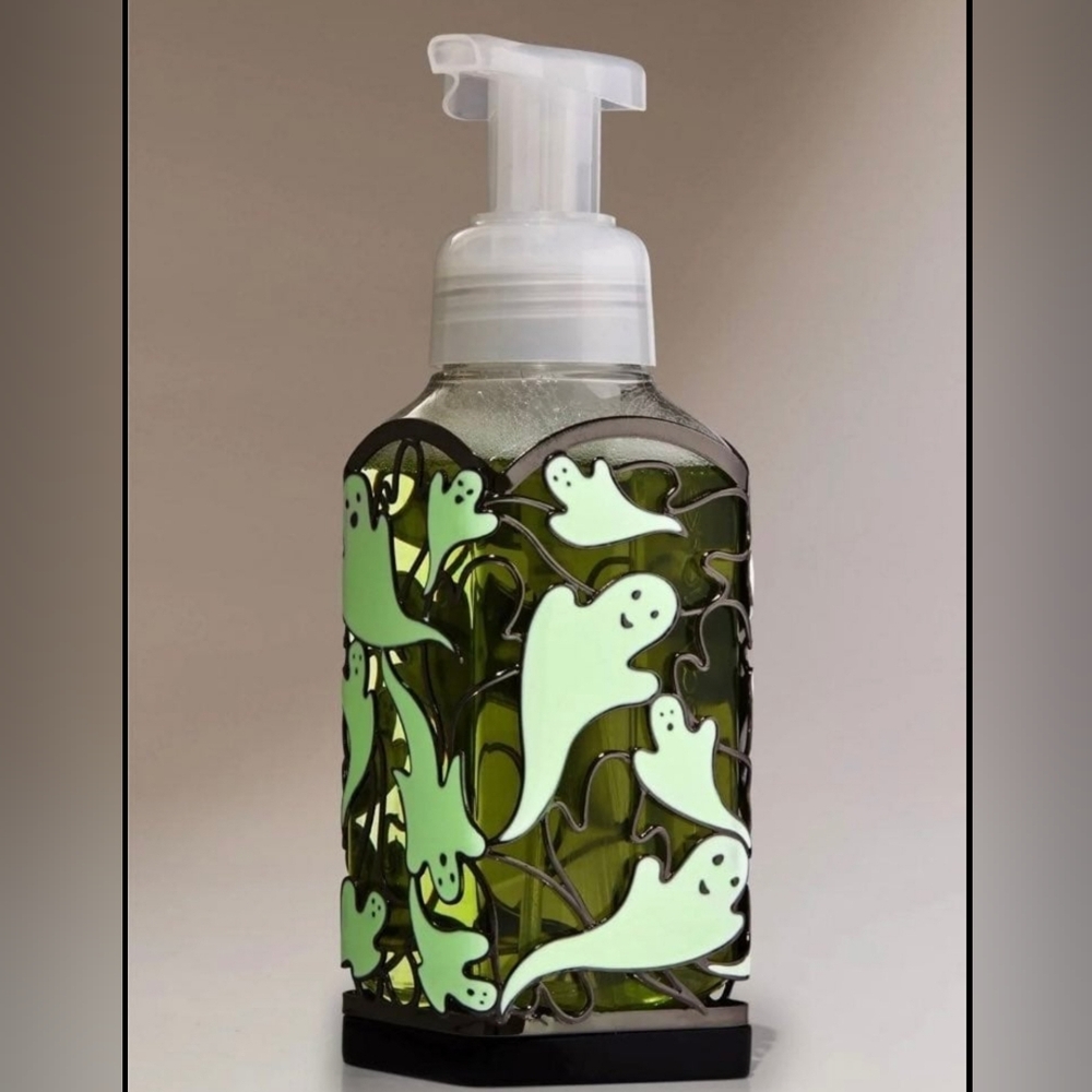 Dancing Ghosts Foam Soap Holder Glow In The Dark Metal By Bath & Body Works